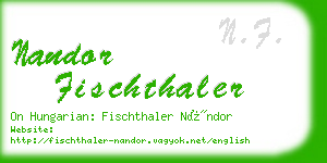 nandor fischthaler business card